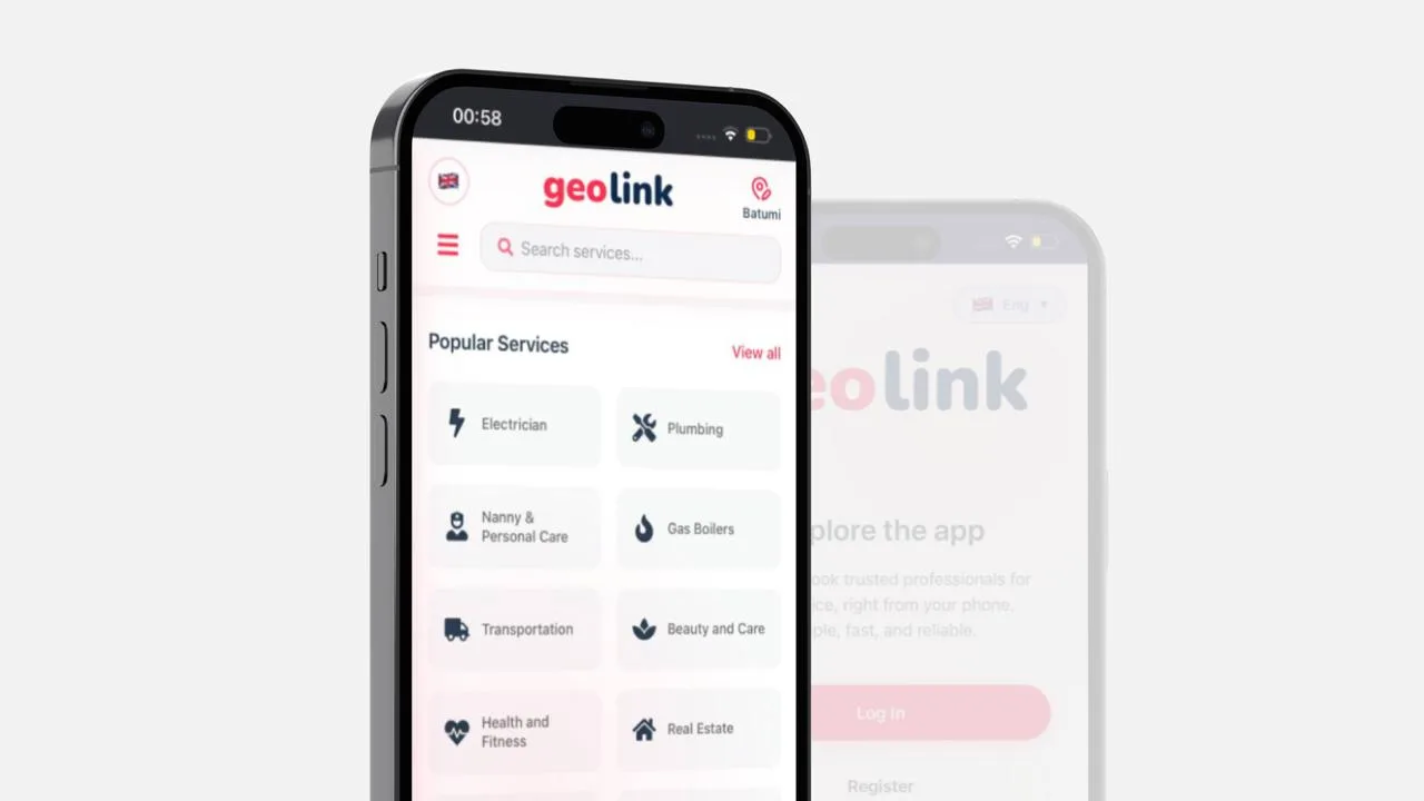 GeoLink - презентация кейса: приложение поиска специалистов - кадр 2